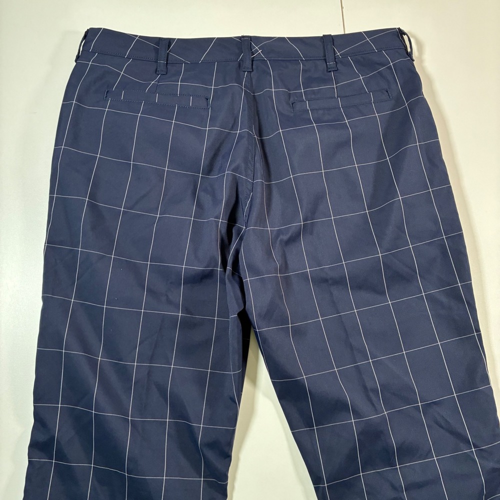 Bonobos Maide Golf Pants 36x36 Navy Blue Windowpane Plaid Performance - Picture 5 of 9